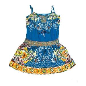 Lucky Brand Multicolor floral smock waist tunic/dress